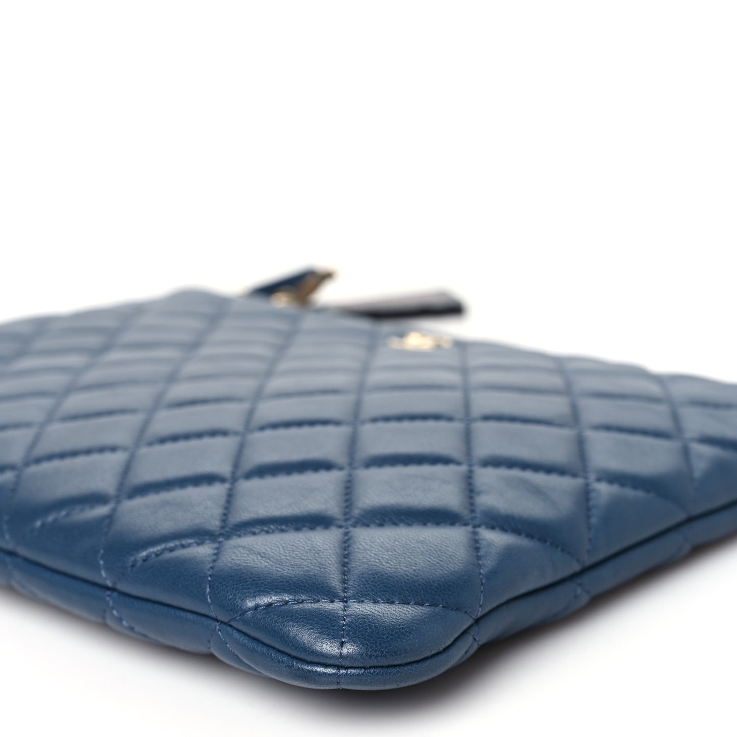 Lambskin Quilted Medium Cuba Cosmetic Case Navy