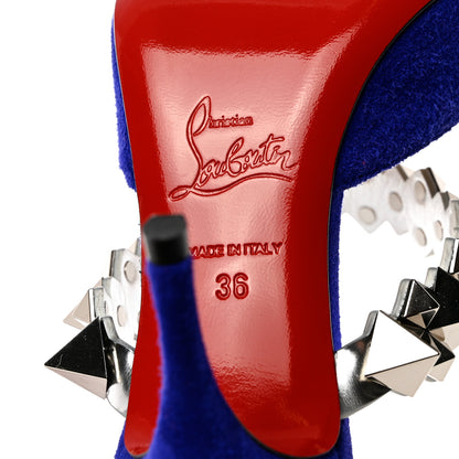 Christian Louboutin Veau Velours Specchio Planet Choc 80 Mule Elixir 36 6 of 7