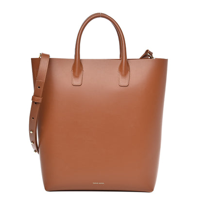 Mansur Gavriel Calfskin North South Tote Saddle 1 of 10