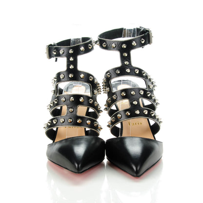 Christian Louboutin Kid Tchicaboum 85 Pumps 37.5 Black Silver 3 of 7