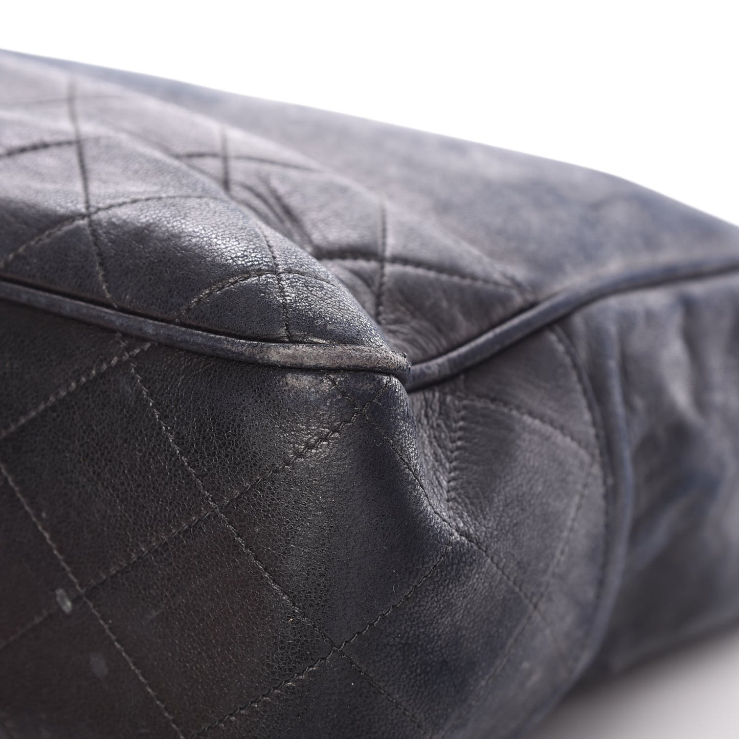 Lambskin Quilted Tote Black