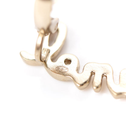 Chanel Metal CC Turnlock Climber Clip On Earrings Gold 4 of 4