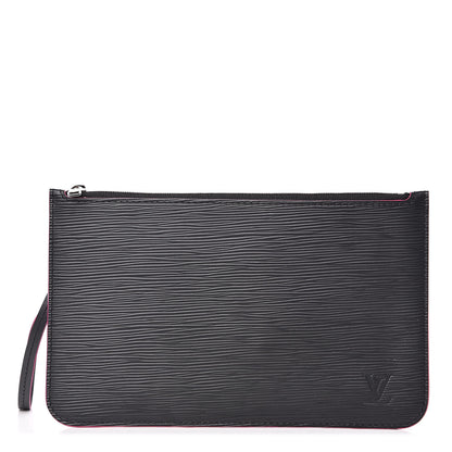 Louis Vuitton Epi Neverfull Pochette MM GM Black Hot Pink 1 of 10