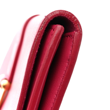 Saint Laurent Calfskin Classic Y Ligne Clutch Fuchsia 9 of 12