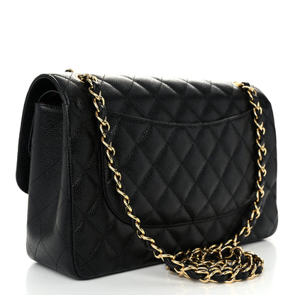 Chanel Caviar Quilted Jumbo Double Flap Black 3 of 11