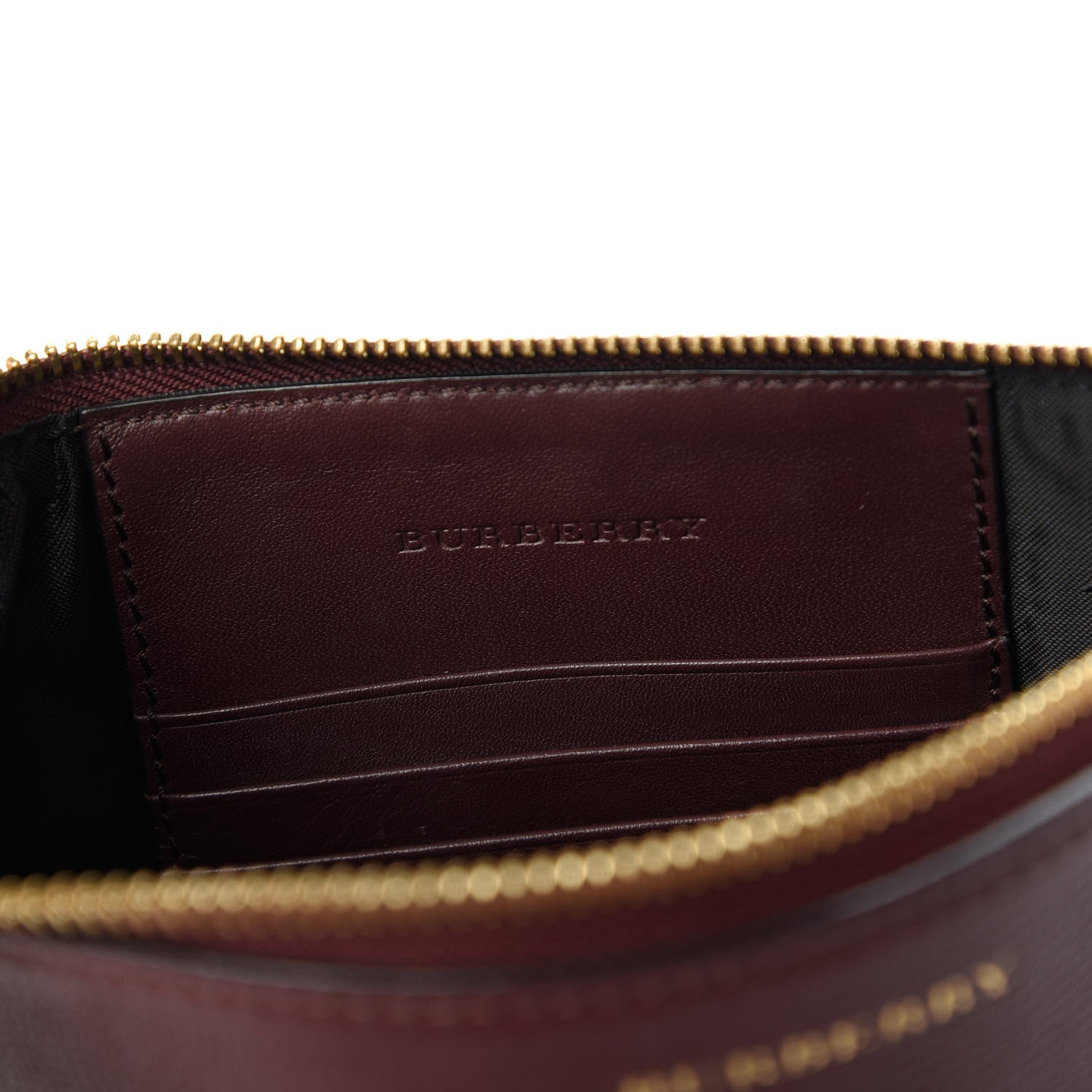 Burberry House Check Derby Peyton Crossbody Clutch Bag Mahogany Red 8 of 10