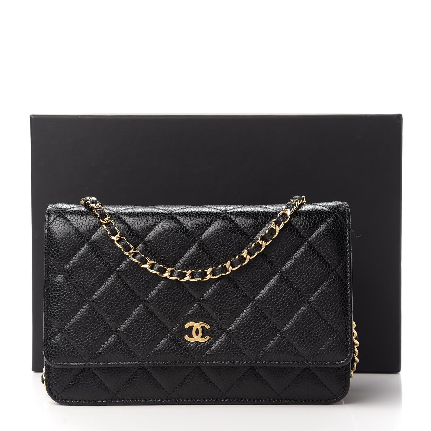 Chanel Caviar Quilted Wallet On Chain WOC Black 12 of 12