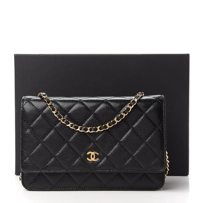 Chanel Caviar Quilted Wallet On Chain WOC Black 12 of 12
