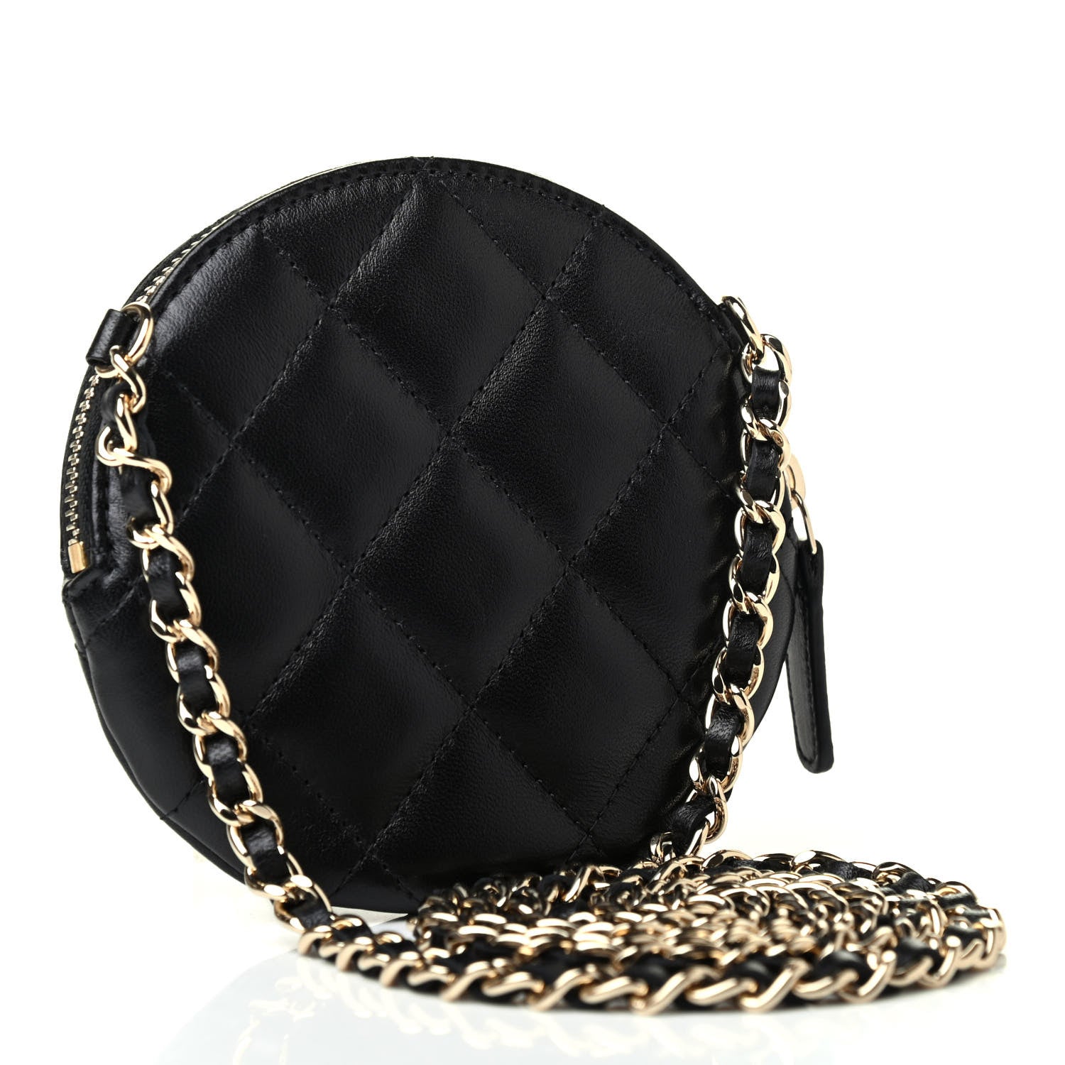 Chanel Lambskin Mini Camellia Bouquet Clutch With Chain Black 2 of 4