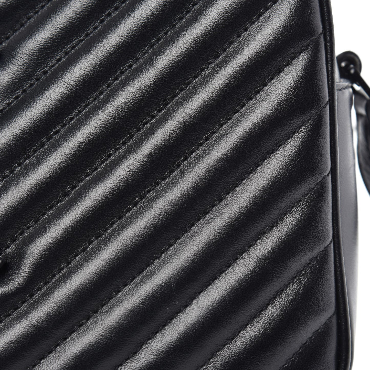 Calfskin Matelasse Monogram Lou Camera Bag Black