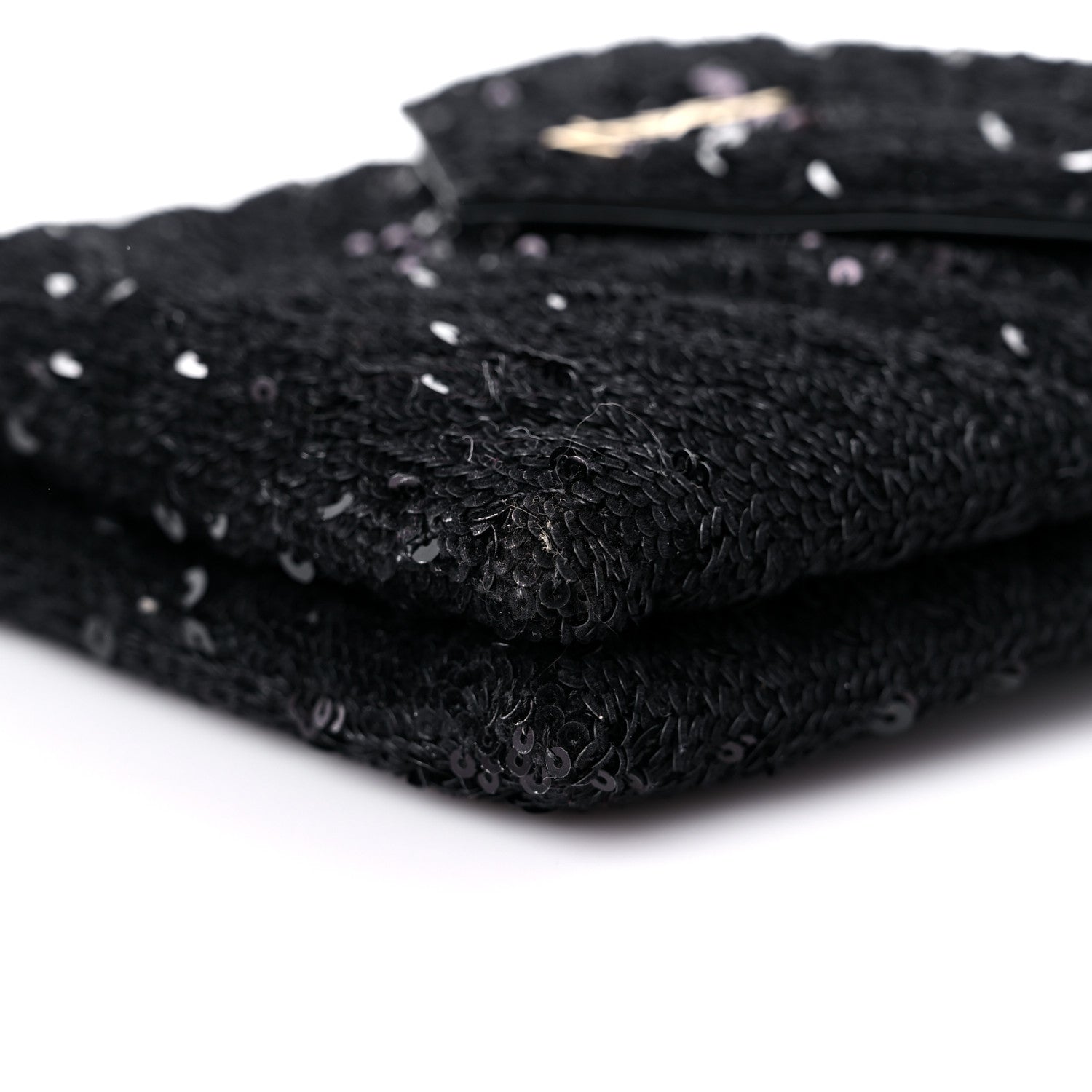 Saint Laurent Sequin Monogram Double Flap Bag Black 7 of 8