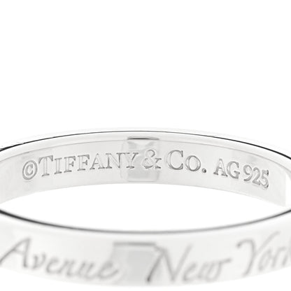 Tiffany Sterling Silver Narrow Notes Ring 52 6 4 of 4