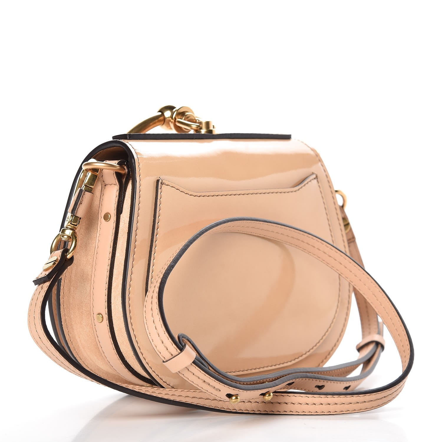 Chloe Patent Suede Small Nile Bracelet Bag Blush Nude 3 of 9