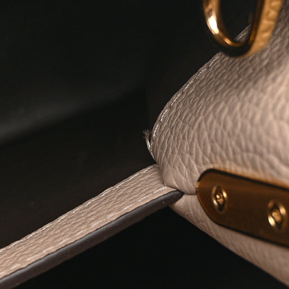 Louis Vuitton Taurillon Capucines MM Galet 10 of 10