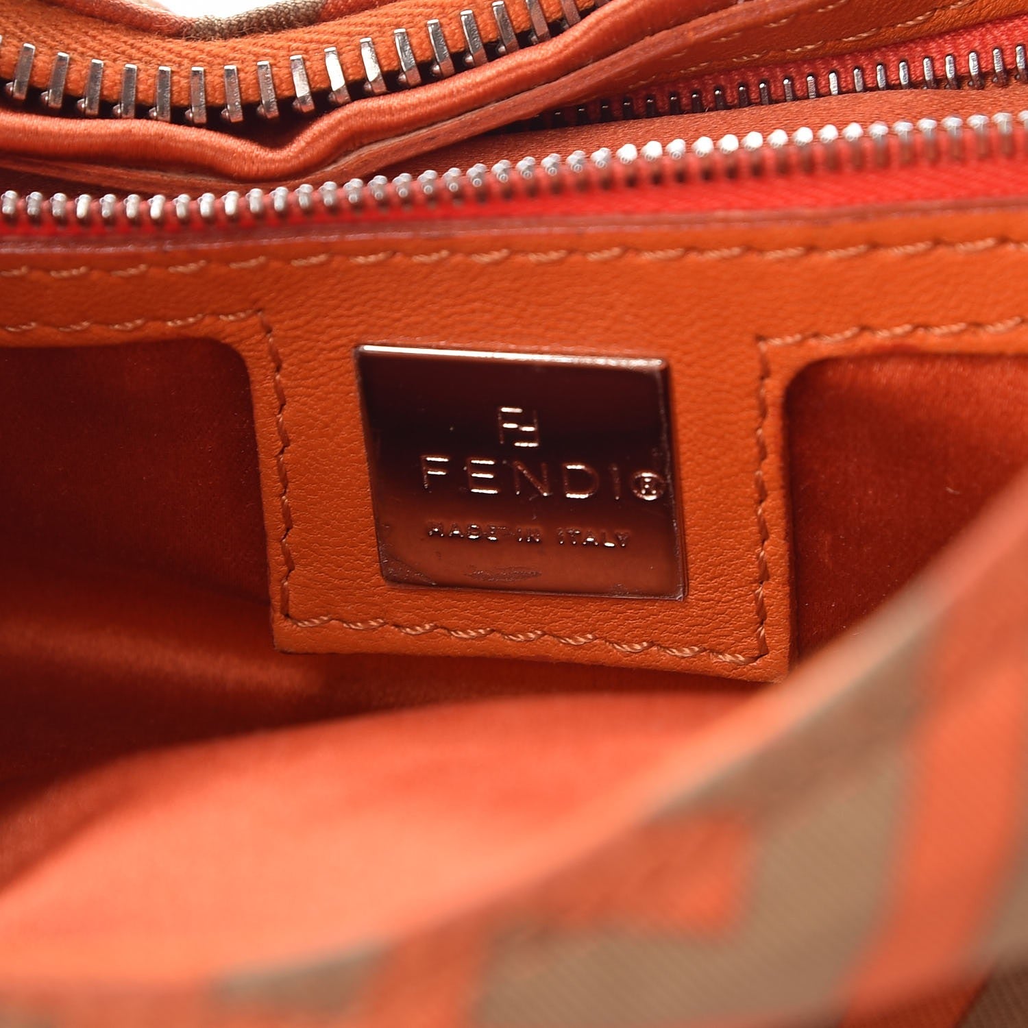 Fendi Zucca Hobo Orange 6 of 12