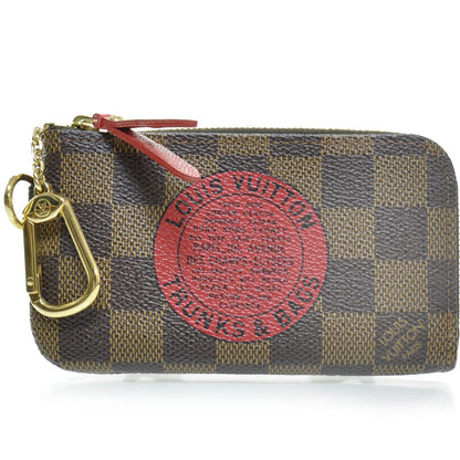 Louis Vuitton Damier Ebene Complice Trunks and Bags Key Pouch Red 1 of 6