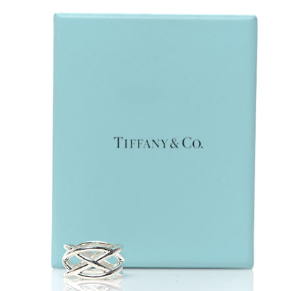 Tiffany Sterling Silver Weave Ring 56 7.5 5 of 5