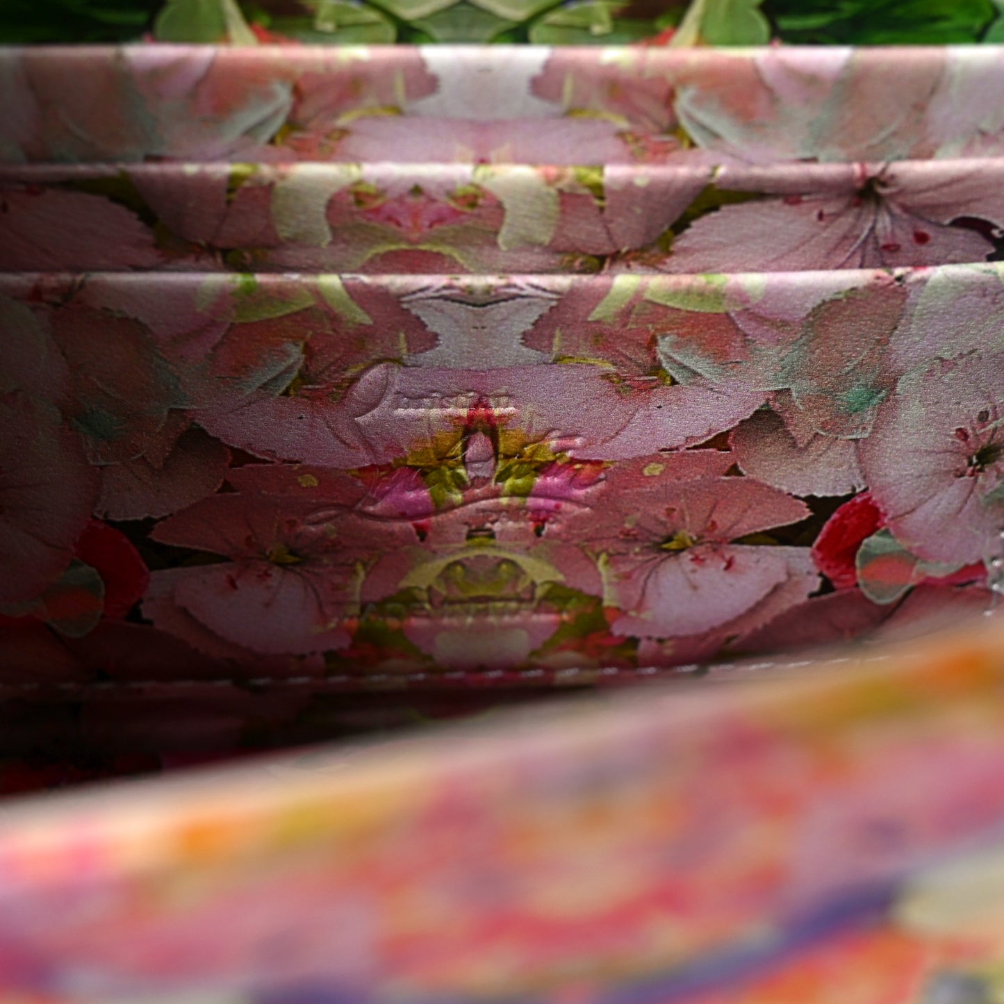 Crepe Satin Blooming Loubi54 Crossbody Clutch Multicolor