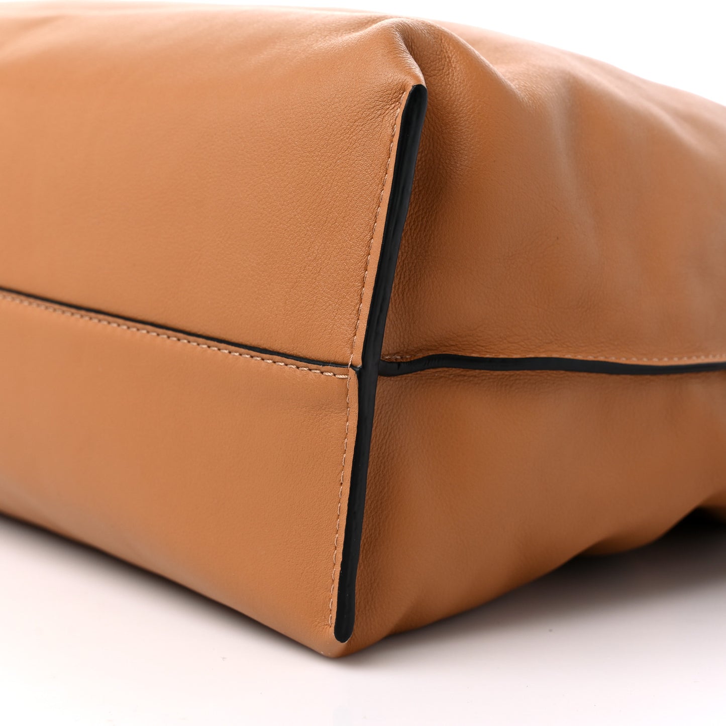 Calfskin Large Flamenco Knot Bag Warm Desert