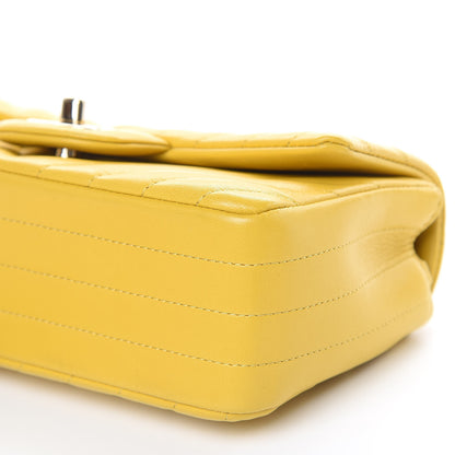 Chanel Lambskin Chevron Quilted Mini Rectangular Flap Yellow 9 of 9