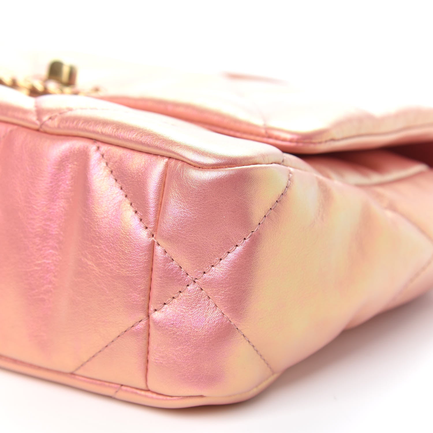 Chanel Iridescent Calfskin Quilted Medium Chanel 19 Flap Pink 9 of 11