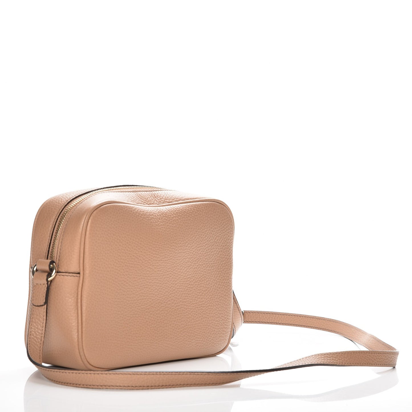 Pebbled Calfskin Small Soho Disco Bag Rose Beige