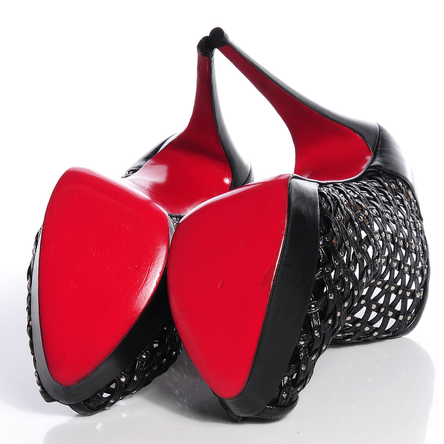 Christian Louboutin Kid Kasha 150 Booties 41 Black Silver 5 of 7