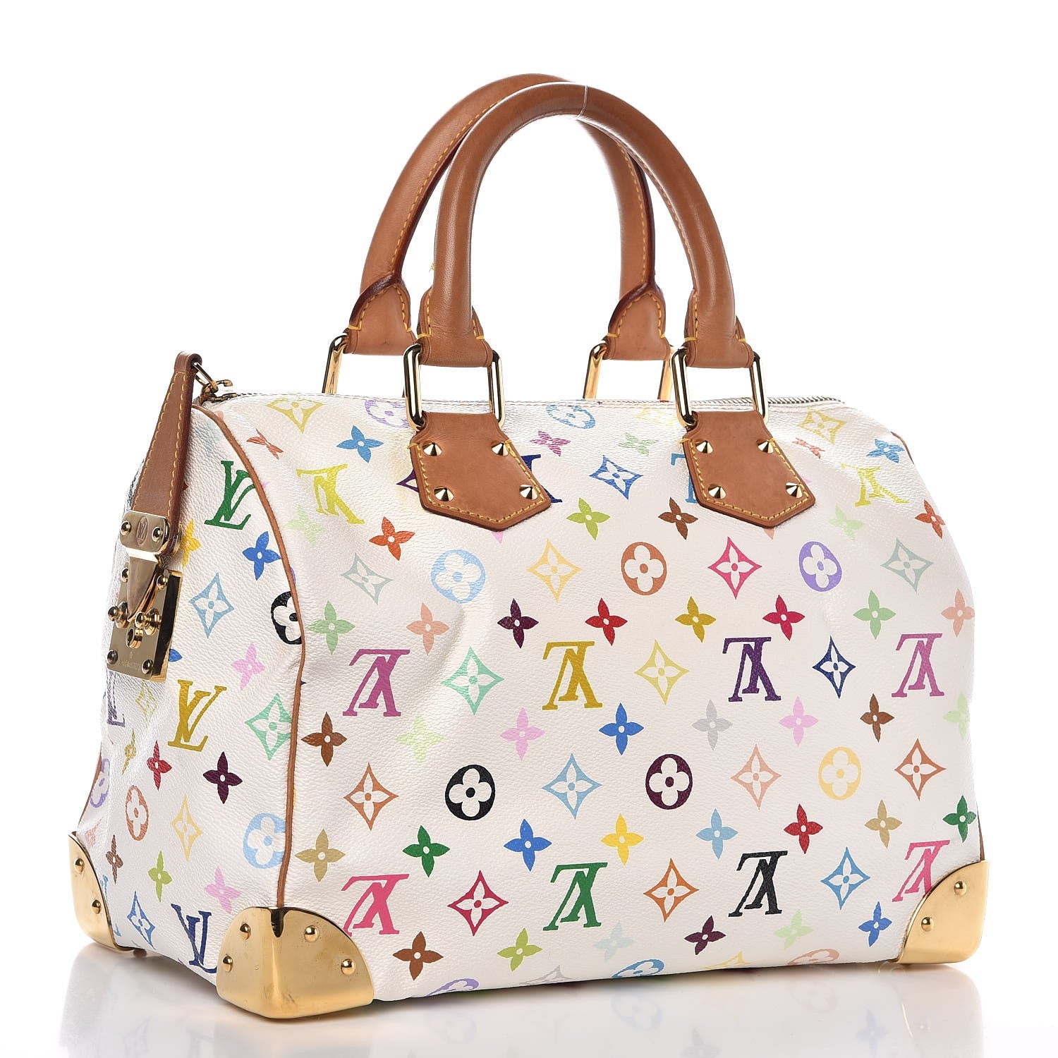 Louis Vuitton Monogram Multicolor Speedy 30 White 3 of 11