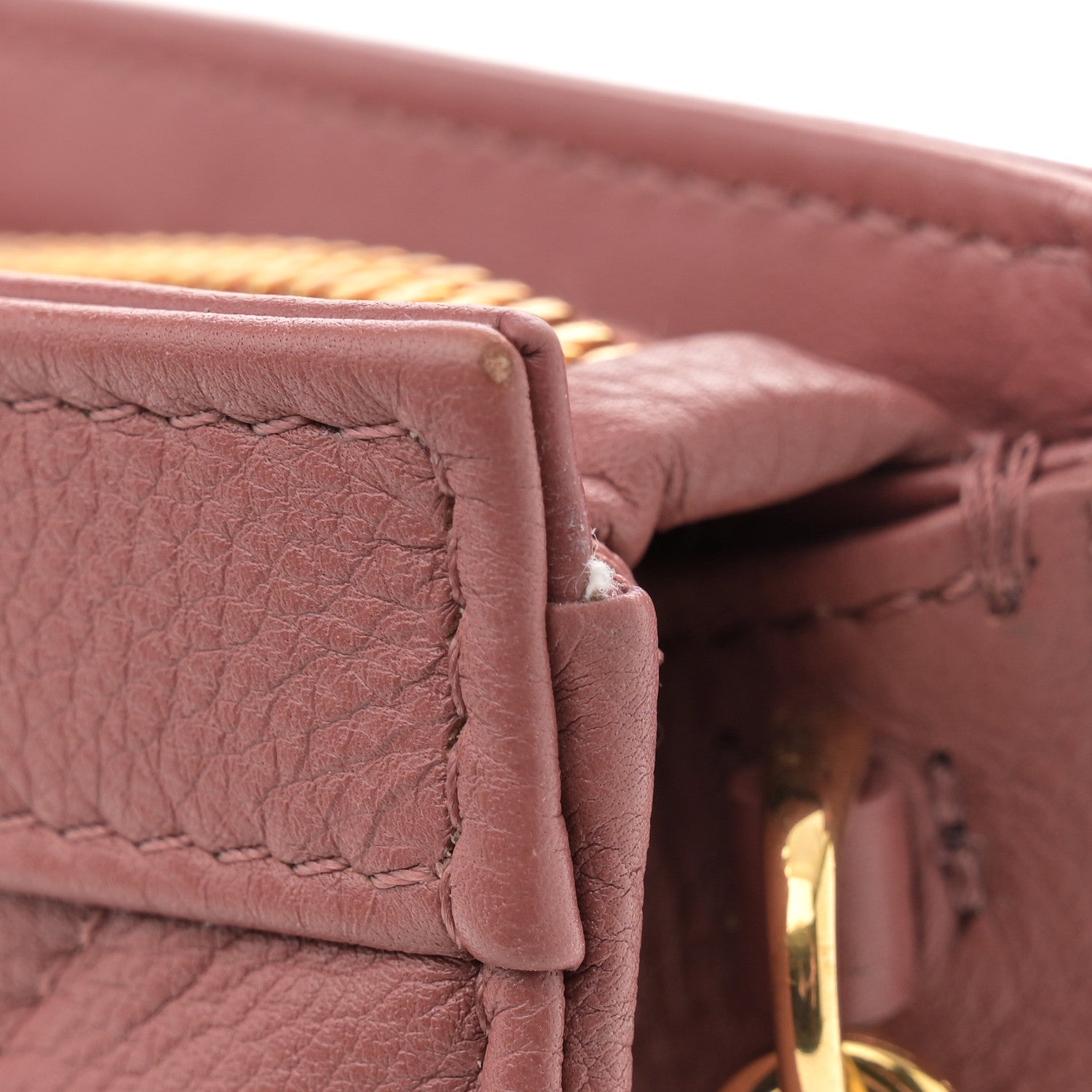 Christian Dior Calfskin Cannage Caro Zipped Pouch With Chain Rust 13 of 13