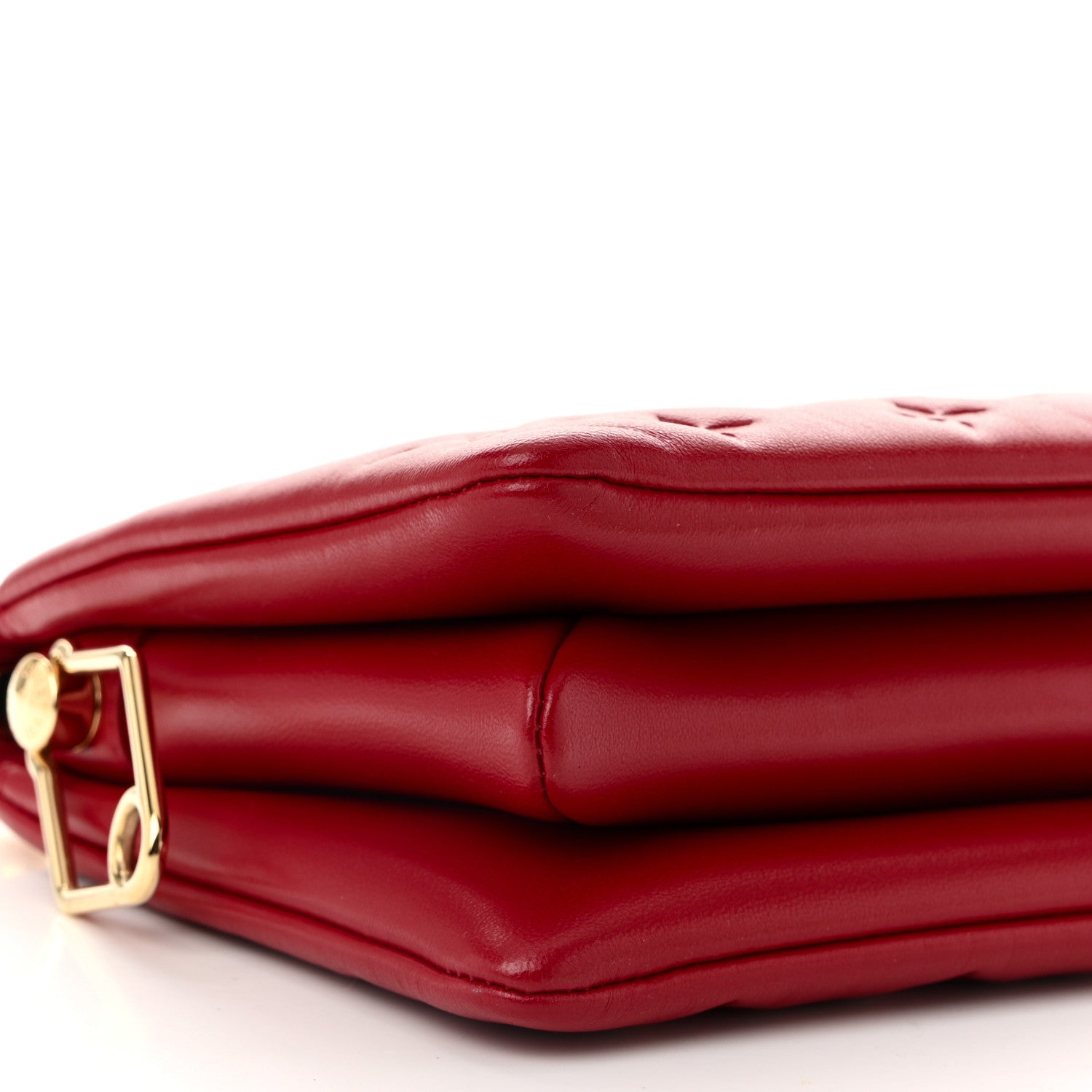 Louis Vuitton Mother of Pearl Lambskin Embossed Monogram Coussin BB Red Green 8 of 9