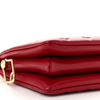 Louis Vuitton Mother of Pearl Lambskin Embossed Monogram Coussin BB Red Green 8 of 9