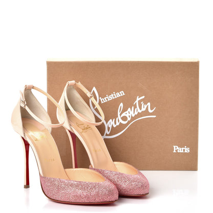Christian Louboutin Glitter Fabric Patent Dollyla 100 Pumps 41 Poudre 8 of 8