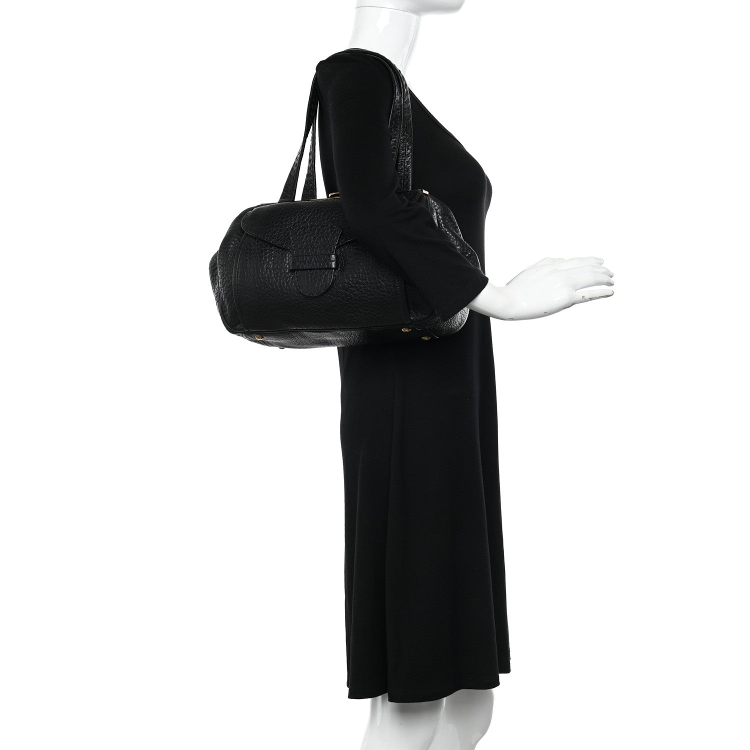 Prada Cervo Berlino Satchel Black 2 of 11