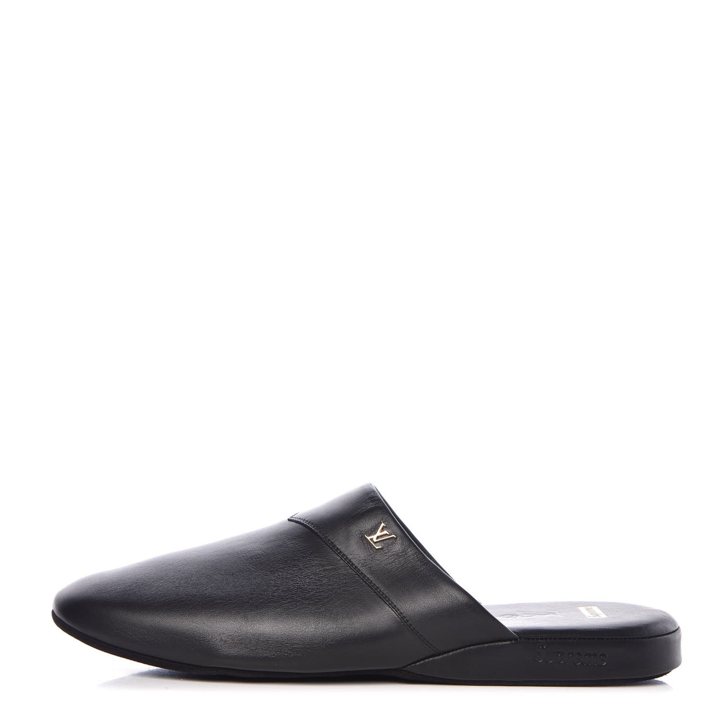 X SUPREME Lambskin Mens Hugh Slippers 6 Black