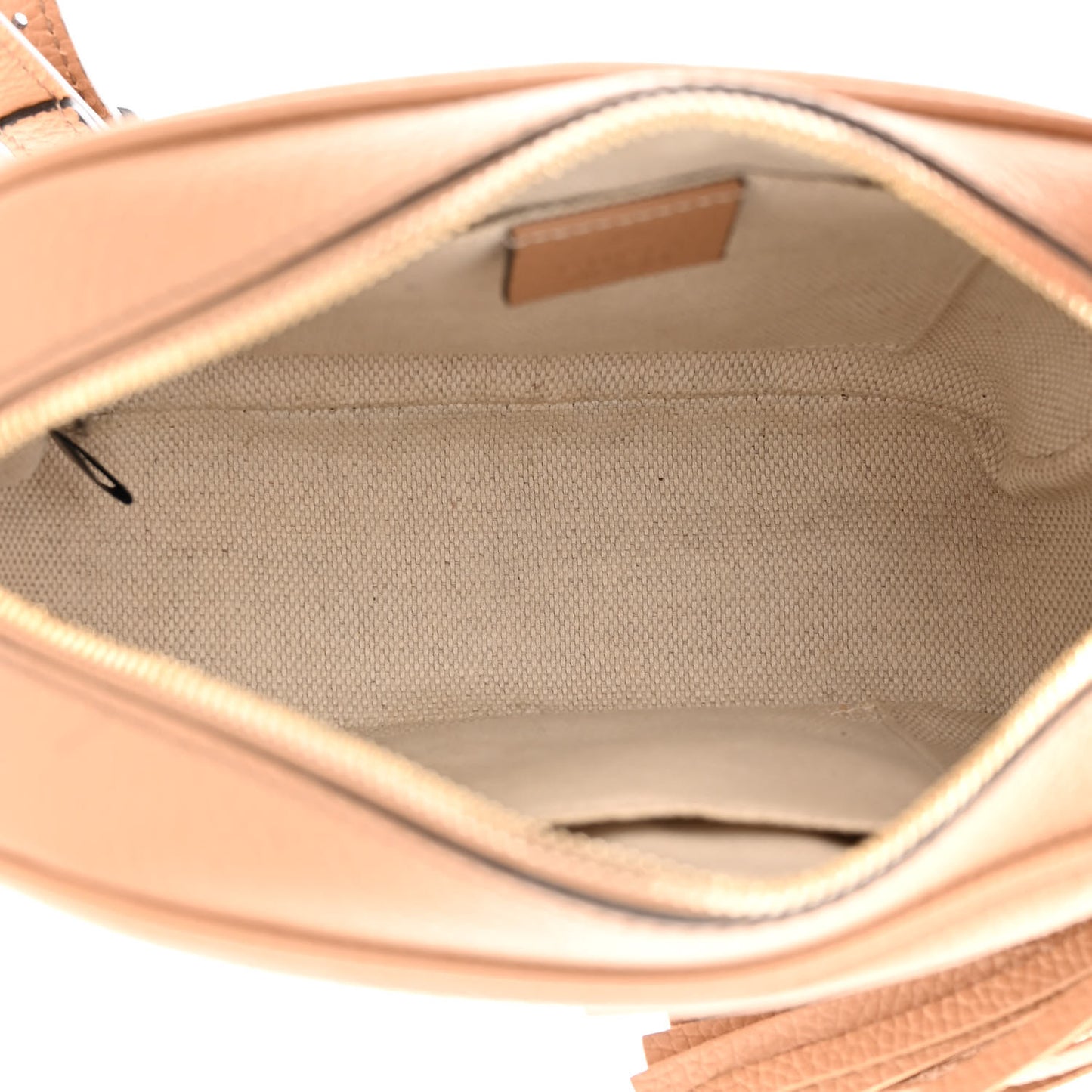 Pebbled Calfskin Small Soho Disco Bag Camelia