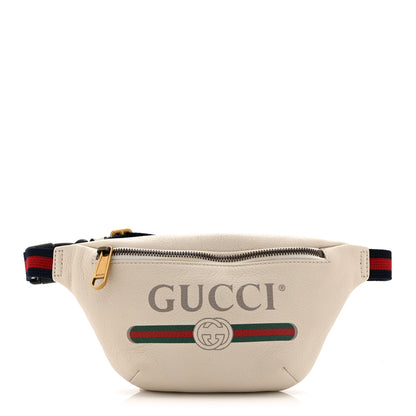Gucci Grained Calfskin Small Logo Belt Bag White 1 of 11