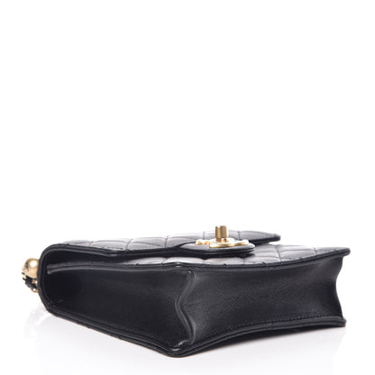 Chanel Lambskin Quilted Chic Pearls Flap Black 4 of 10