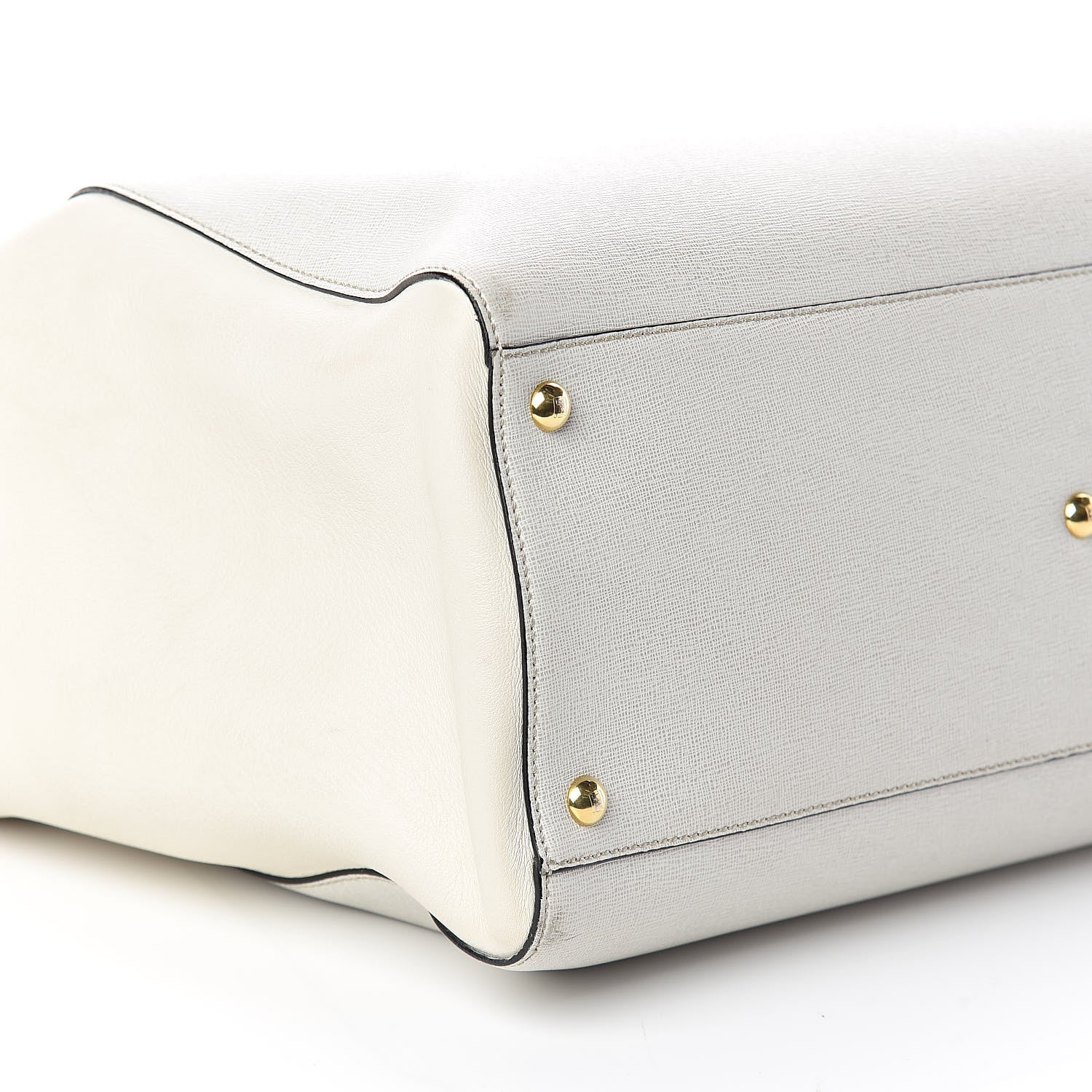 Fendi Vitello Elite Large 2Jours Tote Latte Bianco 9 of 15