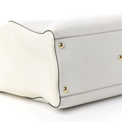 Fendi Vitello Elite Large 2Jours Tote Latte Bianco 9 of 15