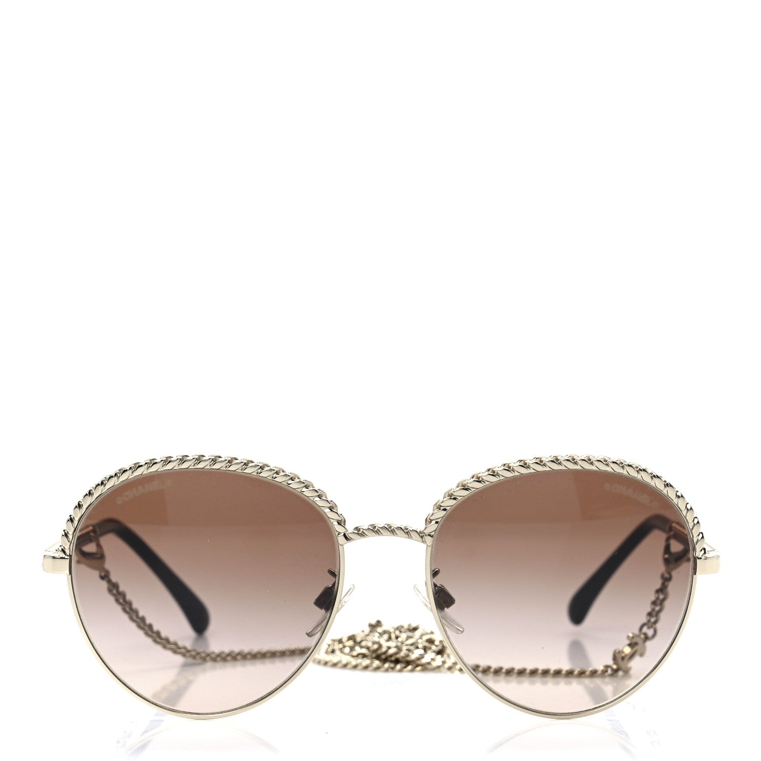 Chanel Chain Pantos Sunglasses 4242 Gold Brown 2 of 8