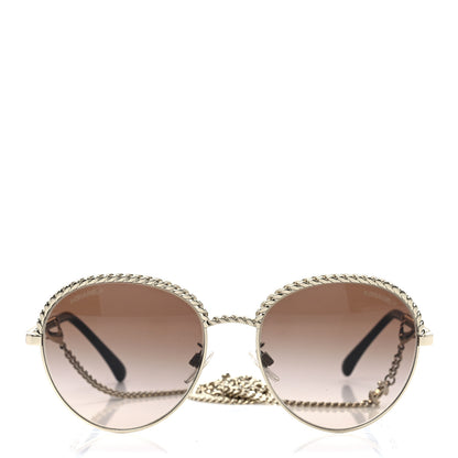 Chanel Chain Pantos Sunglasses 4242 Gold Brown 2 of 8