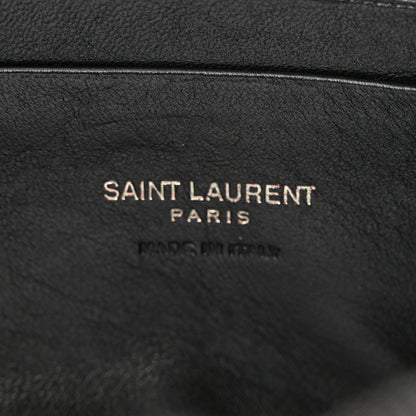 Saint Laurent Grain De Poudre Matelasse Monochrome Monogram Mini Lou Camera Bag Black 6 of 13