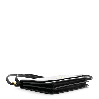 Prada Saffiano Metal Flap Wallet With Strap Black 4 of 12