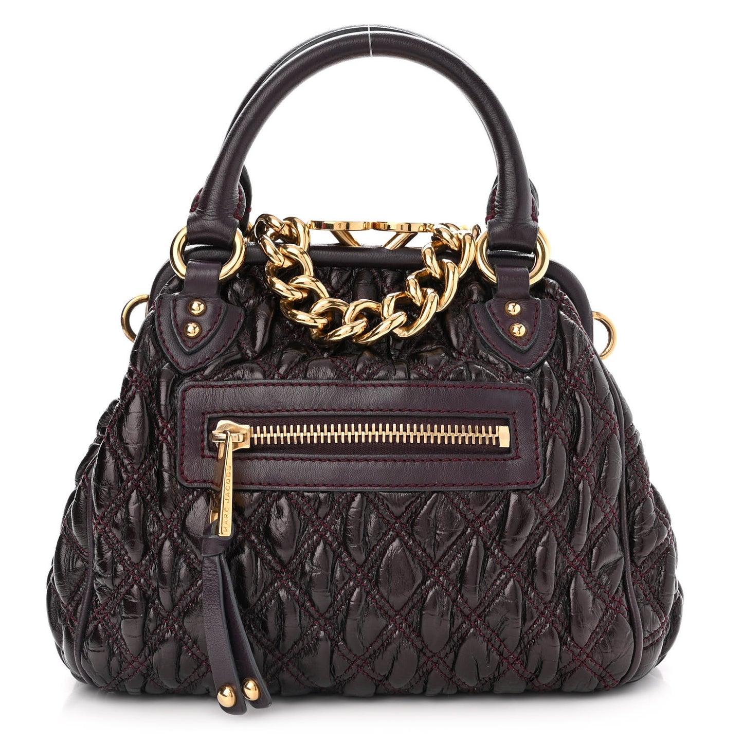 Metallic Calfskin Quilted The Kid Stam Plum