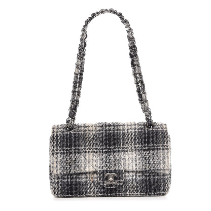 Chanel Tweed Quilted Medium Double Flap Grey 1 of 7