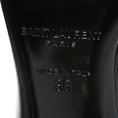 Saint Laurent Patent Calfskin Opyum 85 Pumps 38 Black Gold 6 of 9
