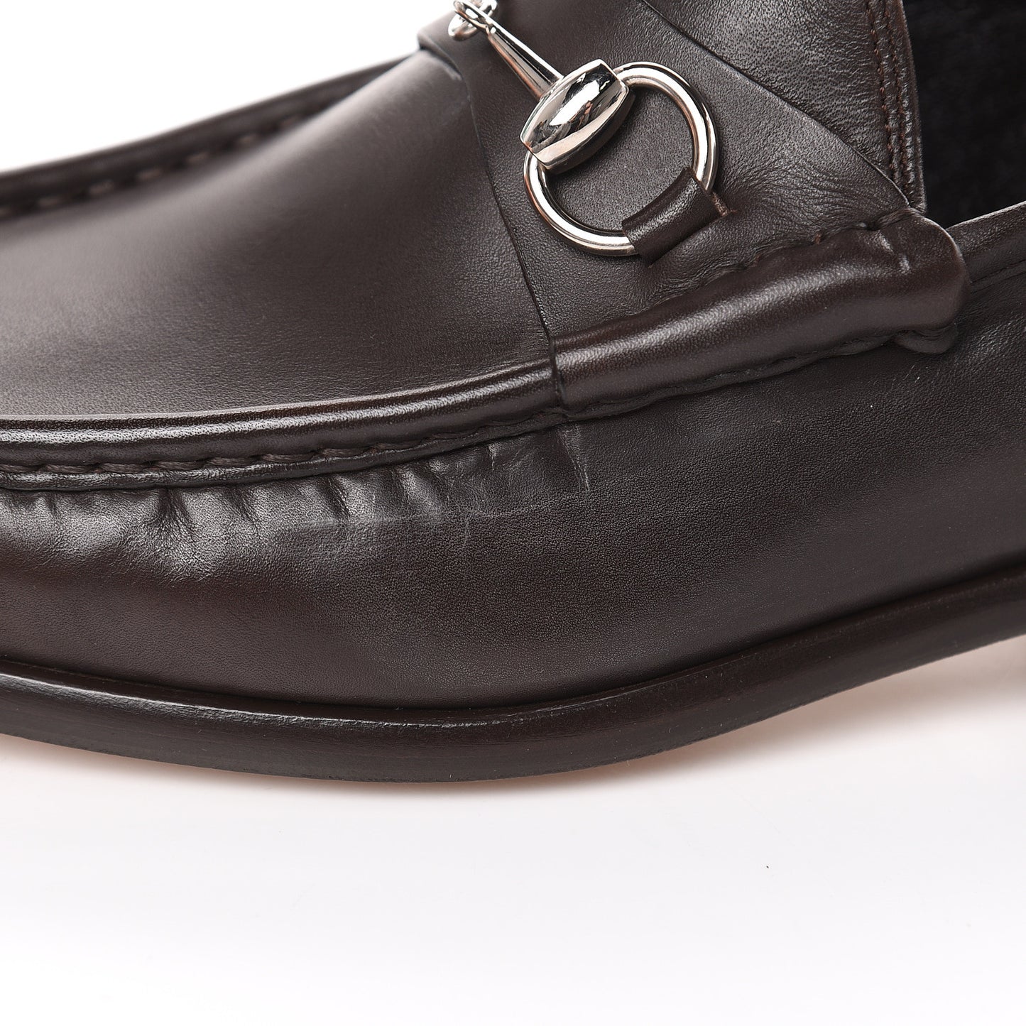 Calfskin Mens 1953 Horsebit Loafers 6 Marrone