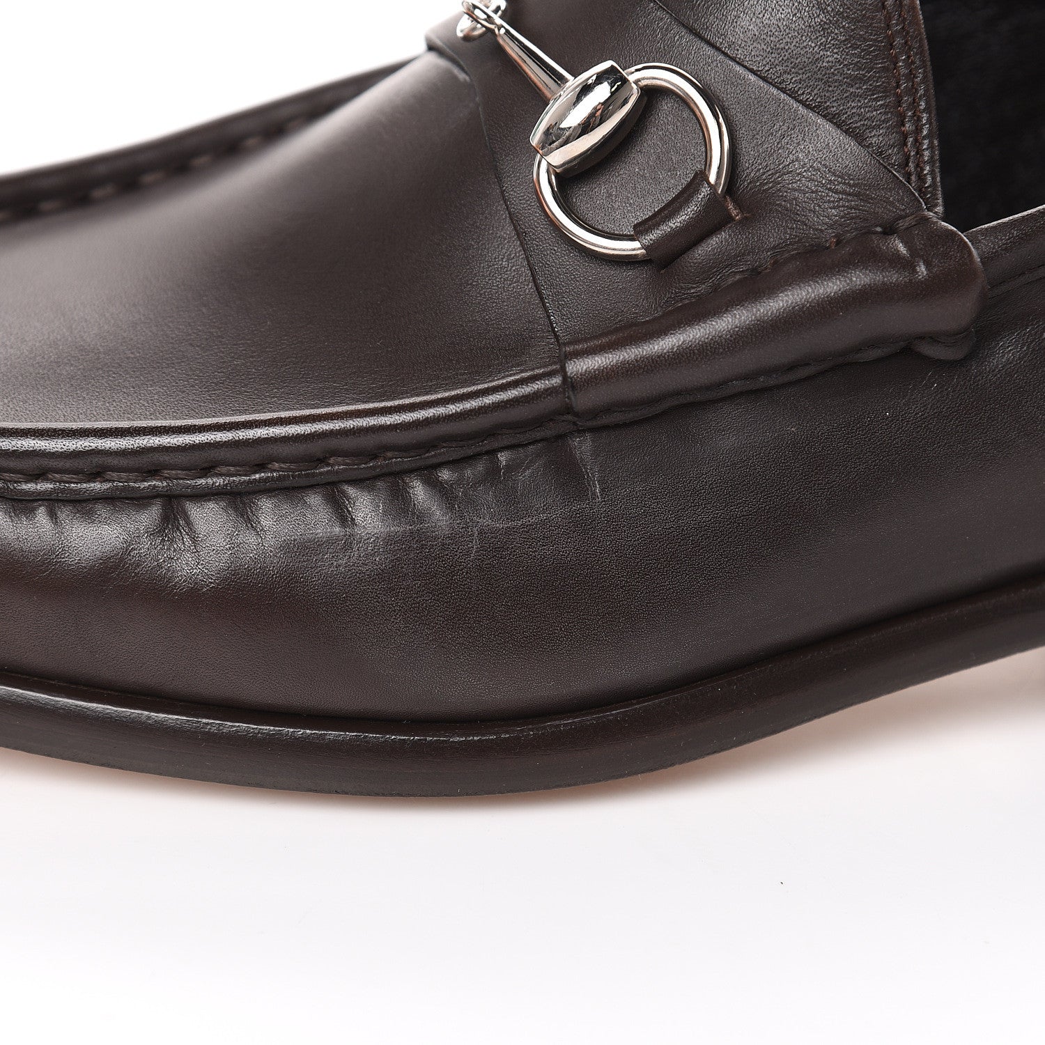 Gucci Calfskin Mens 1953 Horsebit Loafers 6 Marrone 11 of 13