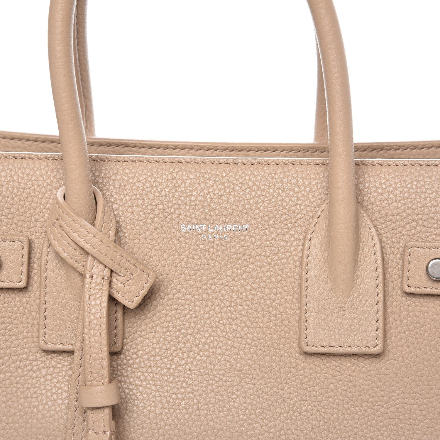Saint Laurent Grained Calfskin Baby Sac De Jour Souple Dark Beige 8 of 12