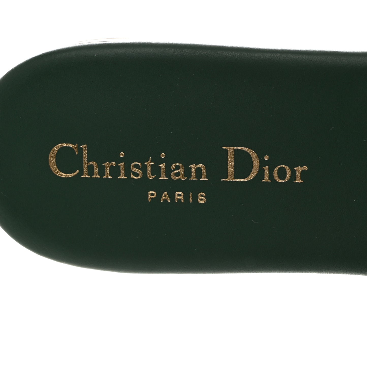 Calfskin 30 Montaigne Flat Slide Sandals 40 Leaf Green